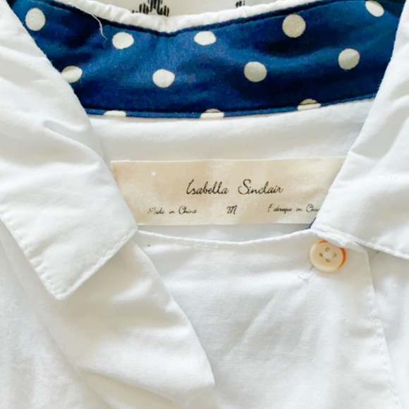 Anthropologie White Collared Shirt Mini Dress - Picture 8 of 8